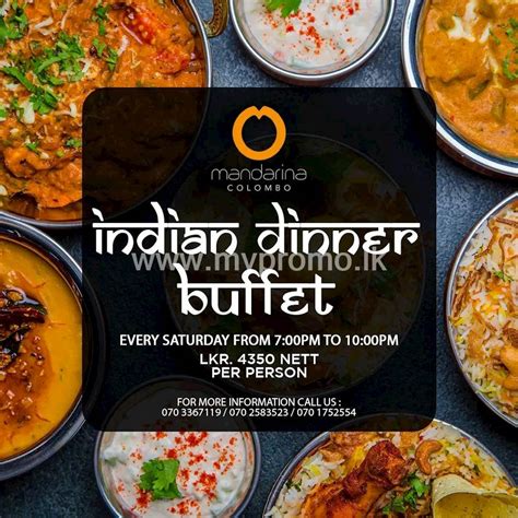 Indian Dinner Buffet At Mandarina Colombo