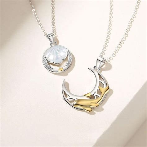 Retro Shell Matching Relationship Necklaces For Couples Womens