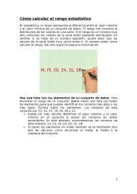 Como Calcular El Rango Estadistico Descargar Pdf