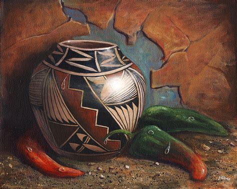 Native American Pottery Painting By Jennifer Ober Pixels