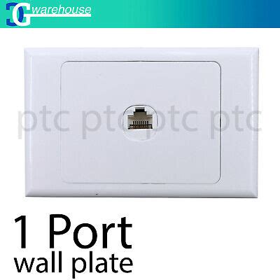 1 Gang Wall Plate Wallplate Clipsal Style 1 RJ45 Cat 6 Data Network LAN