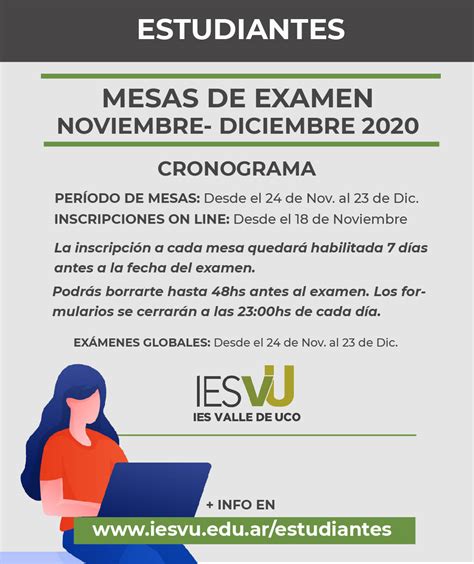 Iesvu Mesas Examen Noviembre Diciembre