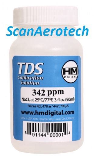 Tds And Ec Calibration Nacl Solution Ppm Oz Bottles Ml