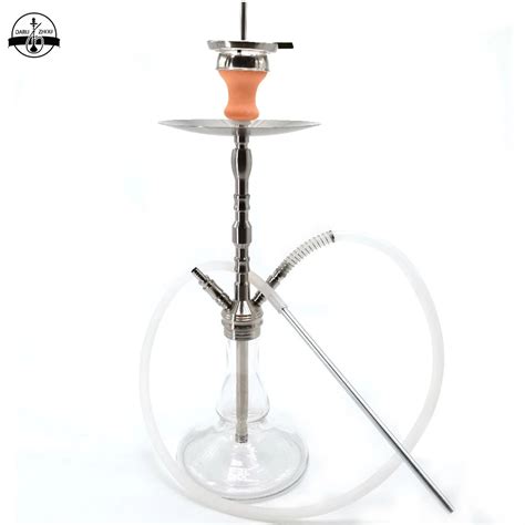 High End Shisha Narguile Complete Hookah Set Stainless Steel Large