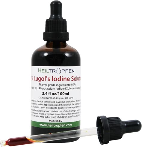 Lugols Iodine Solution 7 3 4 Oz 100 Ml 21 Lugol S Liquid