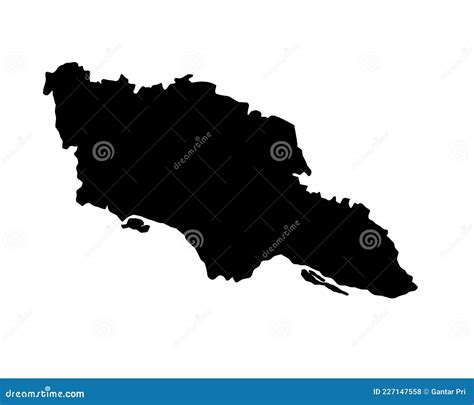 Silhouette Map of Nantong City in China Stock Vector - Illustration of ...