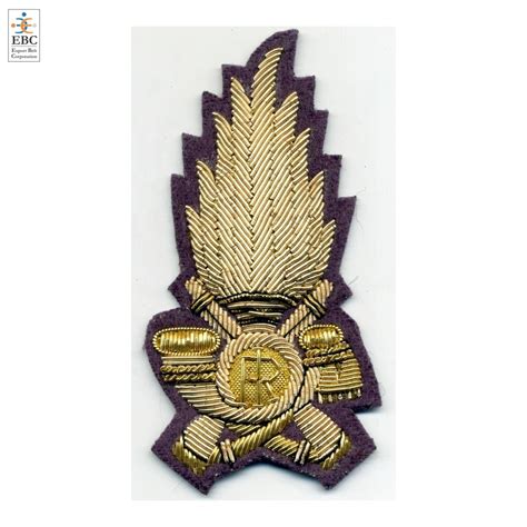 Wholesale Un Embroidered Beret Badge Oem Brass Wire Gold Bullion Badges