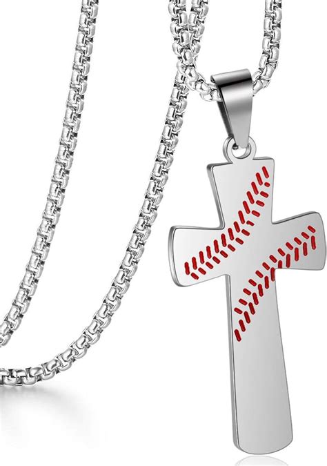 Amazon Silver Baseball Pendant Exquisite Sport Necklace Jewelry