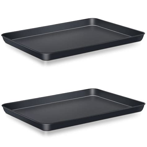 Vesteel Nonstick Baking Sheet Set Of 2 Stainless Steel Rectangle Baking Pan Oven Tray 16 X 12