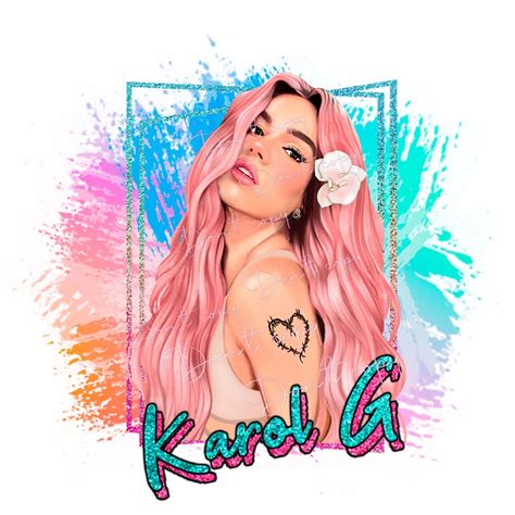 Karol G Pink Hair PNG, Bichota Digital Download File, Sublimation - Etsy