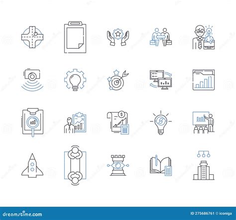 Program And Agenda Line Icons Collection Schedule Sessions Itinerary