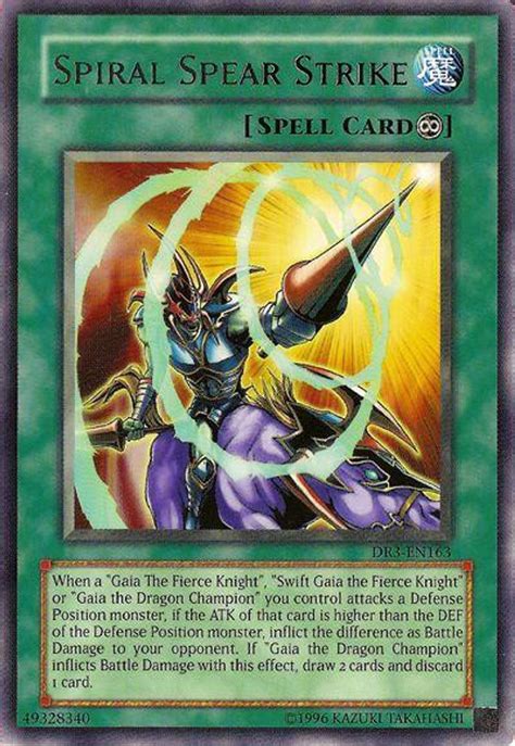 Yugioh Dark Revelation 3 Single Card Rare Spiral Spear Strike Dr3 En163