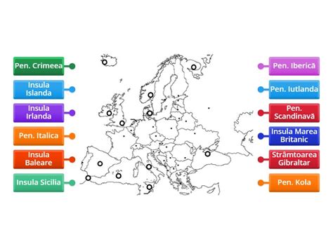 Peninsule Si Insule Europa Labelled Diagram