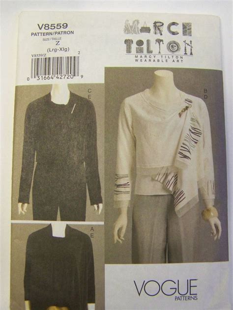 Vogue V Marcy Tilton Wearable Art Jacket Pattern Etsy