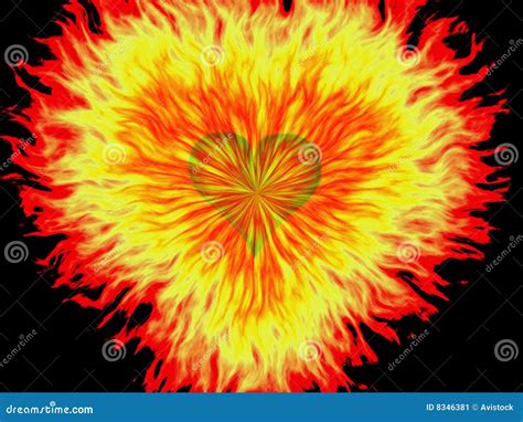 Exploding Heart Stock Illustration Illustration Of Burning 8346381