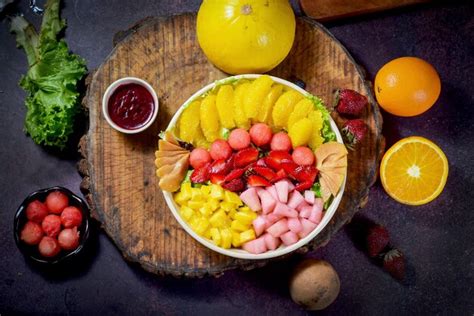 Premium Photo | Delicious Summer Fruits salad Top view