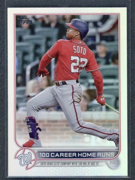 2022 TOPPS UPDATE JUAN SOTO 100 Career Home Runs SP Rainbow Foil Insert