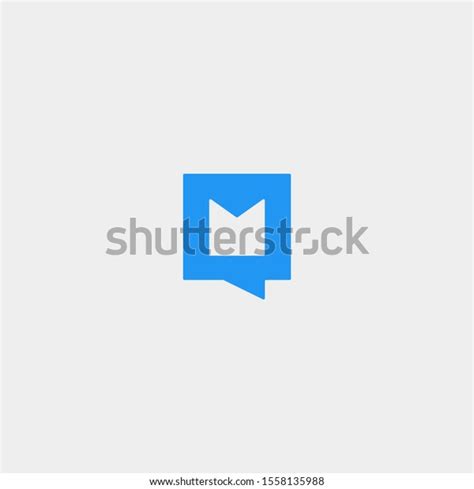 Letter M Chat Logo Template Vector Stock Vector Royalty Free