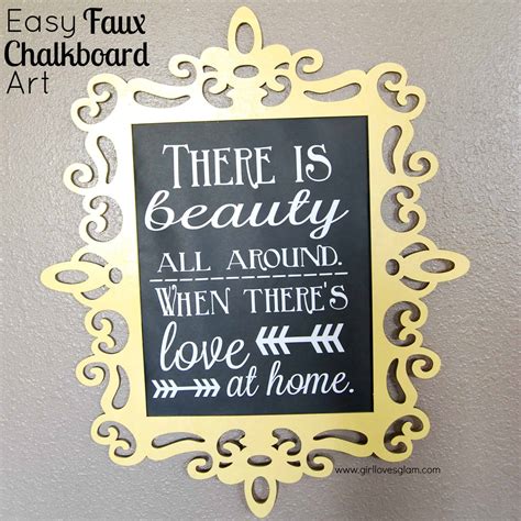 DIY Faux Chalkboard Art - Girl Loves Glam