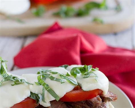 Open Face Caprese Steak Sandwich Recipe