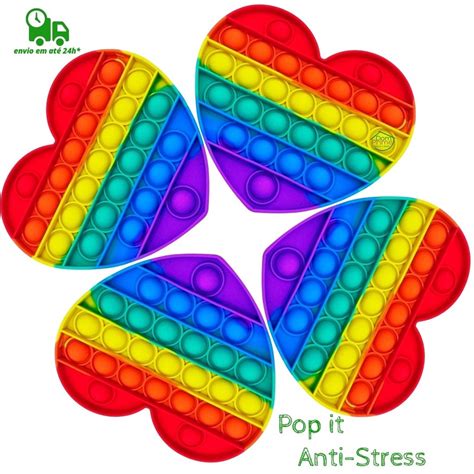 Pop It Fidget Toy Bolha Empurre Autismo Anti Stress Popetis Shopee Brasil