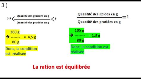 Ac Exercices Corrig S Carences Rations Alimentaires Youtube