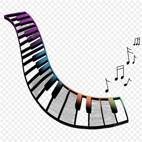 Cartoon Music Piano Key Illustration Music Keys Notes Png