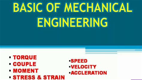 Basics Of Mechanical Engineering Youtube