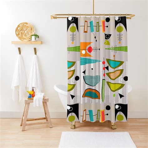 Mid Century Modern Abstract 55 Shower Curtain Sold By Tallou Sku