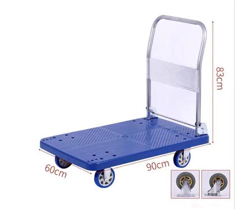 heavy duty platform hand truck flat plastic cart trolley kg china