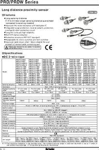 PRD18 14DN Datasheet Specifications Sensor Input Inductive