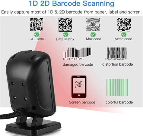 Eyoyo Ey C D Hands Free Barcode Scanner Omnidirectional Usb Wired