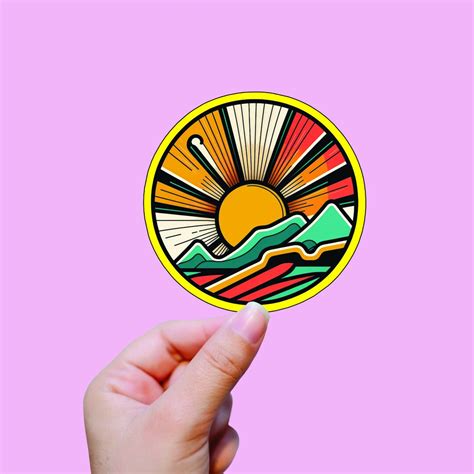 Sunrise Sticker Sun Sticker Beach Stickers Adventure Sticker Sunset