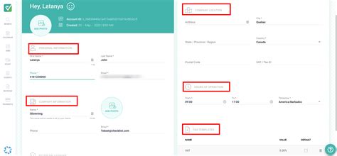 account info overview helpdocs