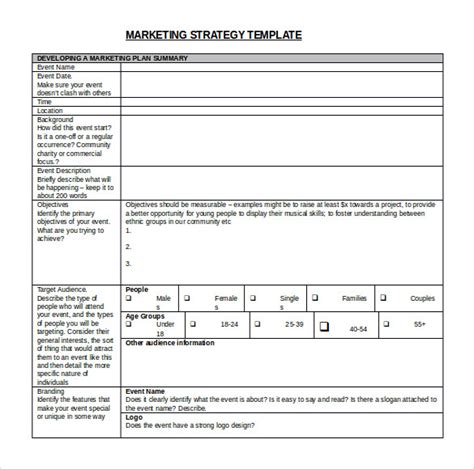 17+ Strategy Templates Microsoft Word Free Download