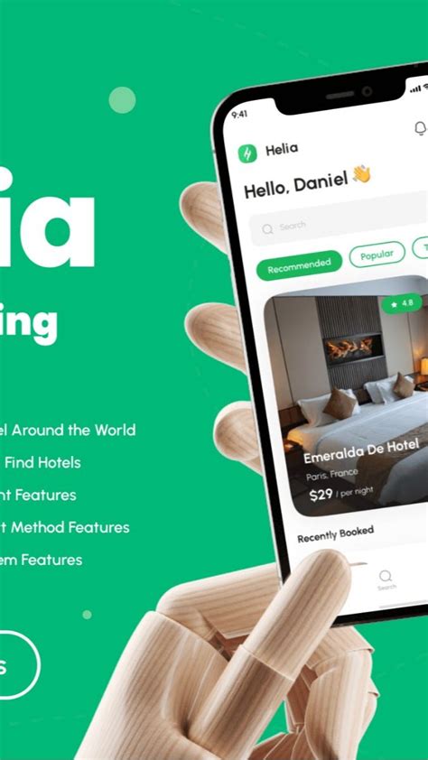 Helia Hotel Booking App UI Kit