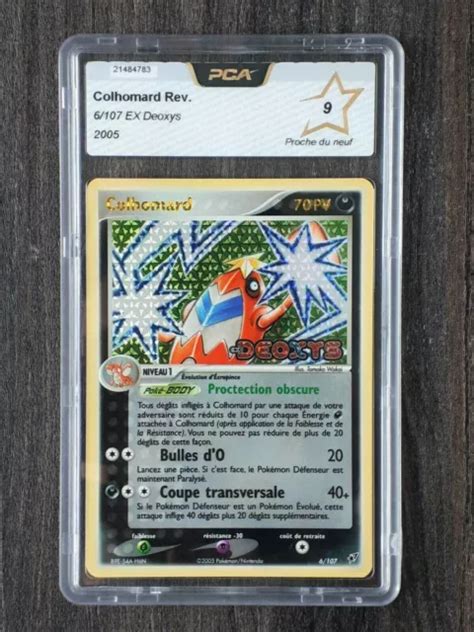 CARTE POKÉMON COLHOMARD Ex Deoxys 6 107 Holo Reverse PCA 9 EUR 79 00