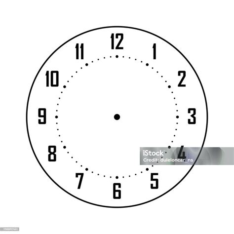 Blank Clock Face Numbers Stock Illustration - Download Image Now - Blank, Dial, Watch ...