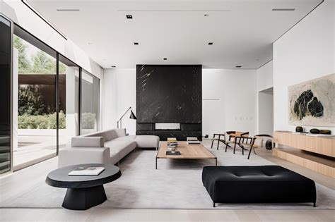 Premium AI Image Minimalist Home With Sleek Modern Furnishings And