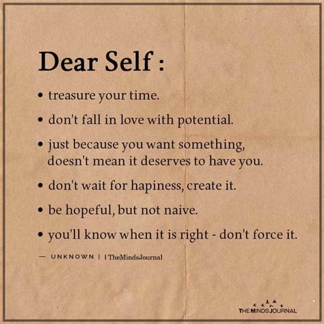 Dear Self Treasure Your Time Dear Self Quotes Dear Self Self