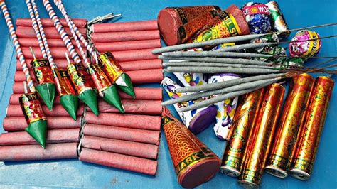 Different Types Of Fireworks Testing In Night Diwali Crackers Testing