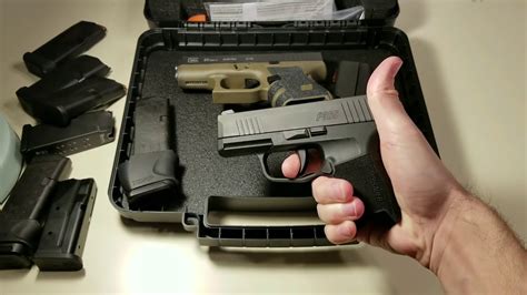 Sig P365 Vs Glock 43 Vs Glock 26 Sizes Youtube