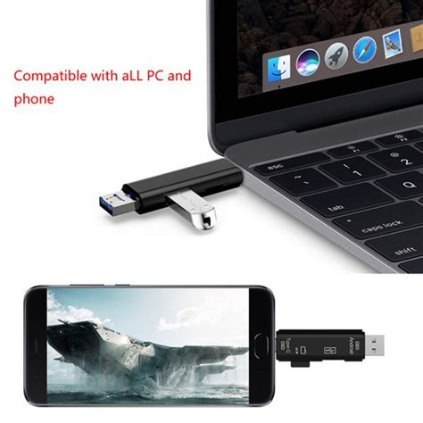 5 In 1 อะแดปเตอร์การ์ดรีดเดอร์ Usb 20 Type C Usb Micro Usb Sd Tf