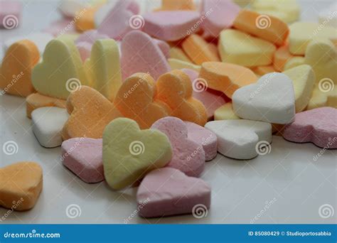 Pastel Colored Candy Hearts Stock Image Image Of Snack Sugar 85080429