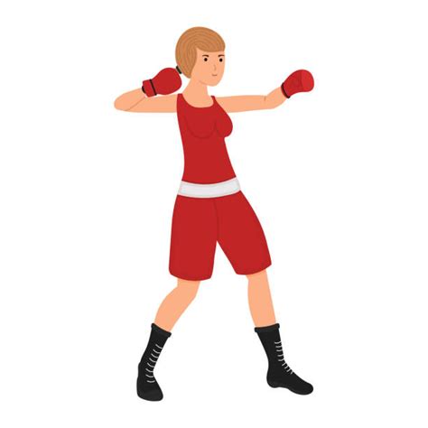 30 Boxing Woman White Background Stock Illustrations Royalty Free