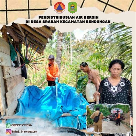 BPBD Kab Trenggalek Melakukan Giat Pendistribusian Air Bersih Untuk