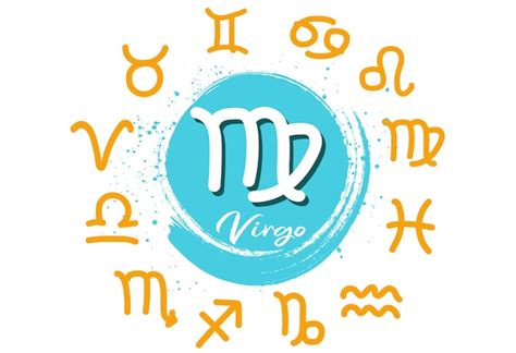 Astrologie Du Zodiaque Signe Du Zodiaque Vierge Grunge Signe Du