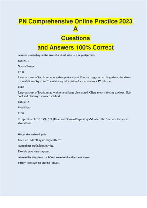 Pn Comprehensive Online Practice A Questions And Answers