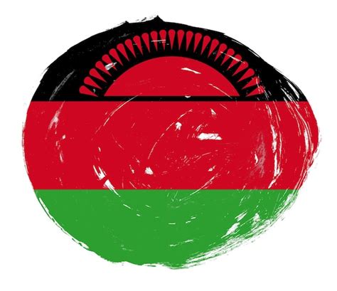 Premium Photo Malawi Flag Painted On A Distressed White Stroke Brush