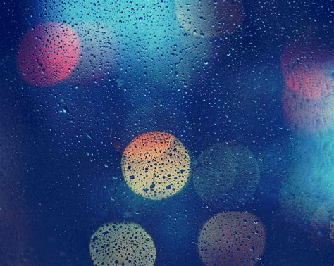 Hd Wallpaper Bokeh Photography Glass Drops Glare Water Glass